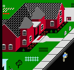 Paperboy (USA) In game screenshot